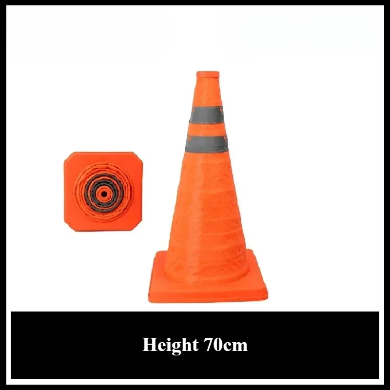 Foldable Telescopic Road Barrier Reflective Oxford Cloth Traffic Cone Road Safety Traffic Equipment Soccer Training Obstacle