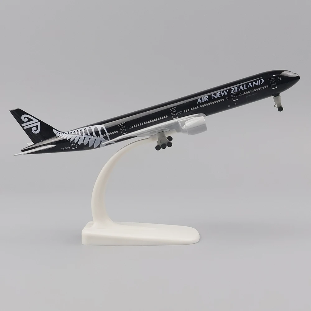 金属製の飛行機モデル20cm1:400,新しいzealand boeing777,金属製のレプリカ,ケープ付き,合金素材,航空シミュレーション,男の子へのギフト