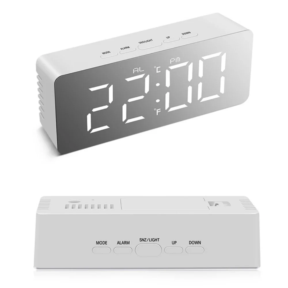 2023 NEW LED Digital Alarm Clock Table Electronic Alarm Clock with Time Bedroom Bedside Clock Table Desk Lamp