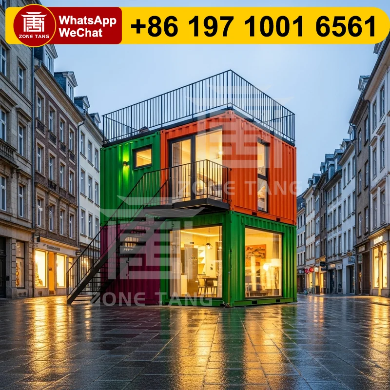 

Energy Saving System Container Buildings Detachable Flat Pack Home Construction Prebuilt Homes Office Easily Movable Solar Ready