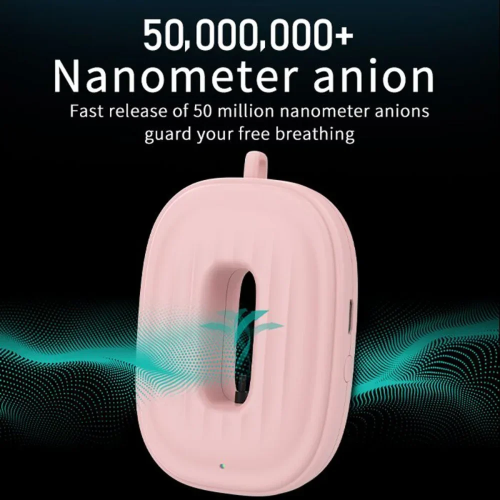 Personal Wearable Air Purifier Necklace Air Ionizer Hanging Neck Portable Air Cleaner Formaldehyde Removal Home Car Accessories