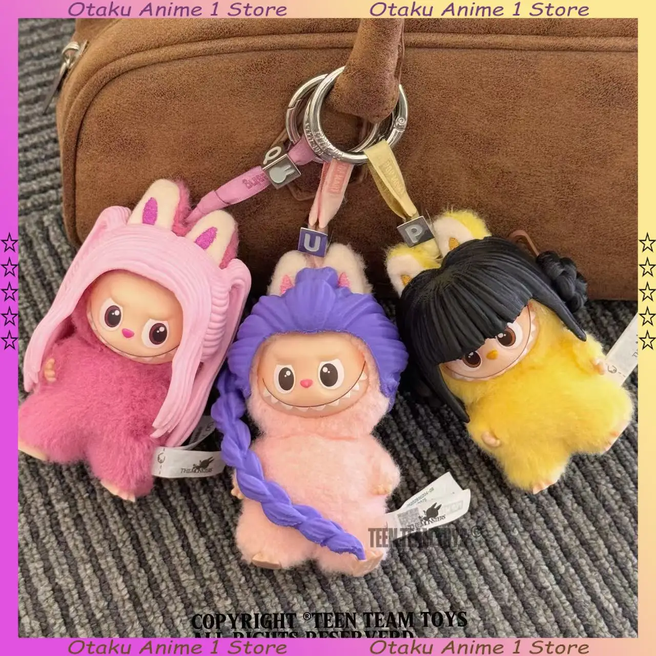 

For Labubu 4.0 Clothes Cute 3D Printing Rumi Mira Zoey Wig Mini Plush Doll Clothing Fashion Doll Accessories Gift