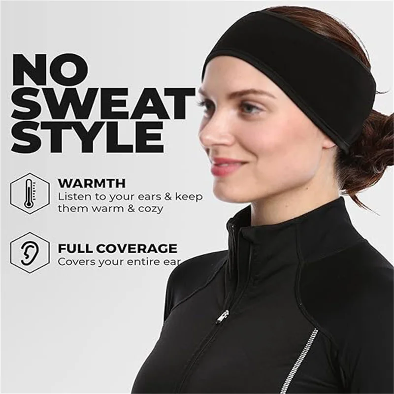 1pcs winter polar fleece ear-warming headband women\'s outcrop headband Outdoor sports running yoga skiing cycling earmuffs