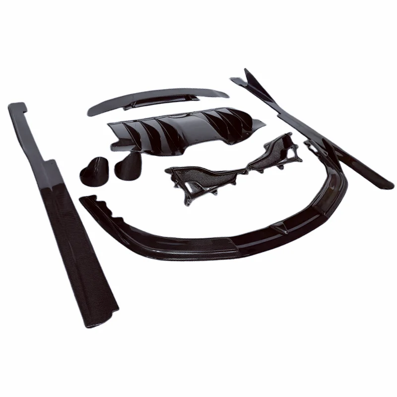 

Модернизированный комплект кузова из углеродного волокна Ferrari 458, край переднего бампера, боковые юбки, сплиттер, задний диффузор, спойлер, решетка заднего фонаря