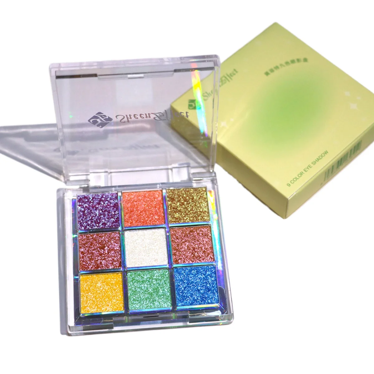 Paleta de Sombras de Ojos Camaleón con Brillo Ultra-Intenso, Efecto Perlado que Cambia con la Luz, Brillo Portátil para Ojos