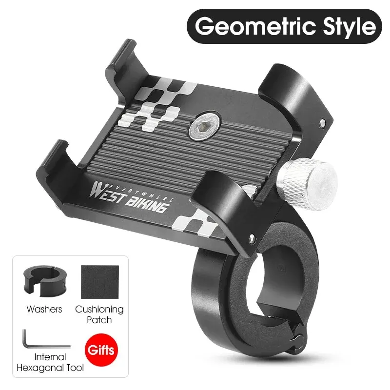 WEST BIKING Fietsen Telefoonhouder Lichtgewicht Aluminium Fietsstuur Telefoonbeugel Telefoonhouder MTB Racefiets Accessoires