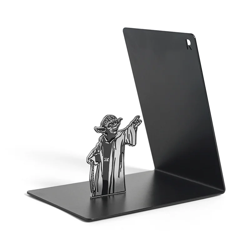 Star Wars The Mandalorian Master Yoda Boby Stainless Steel BookShelf BOOKENDS Book Holder School Stationery Office Accessories