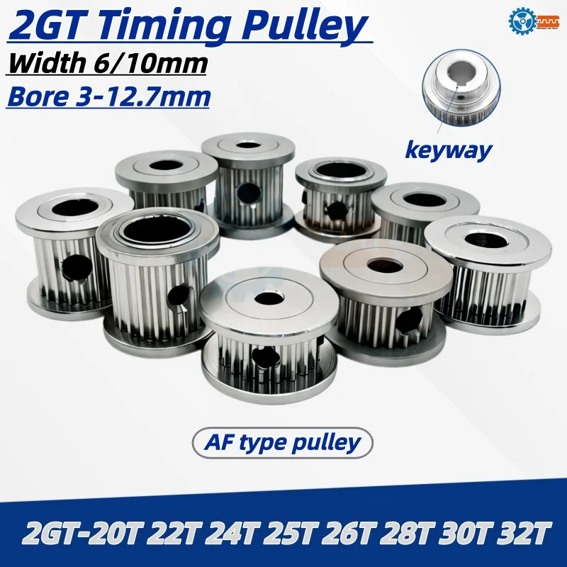 2GT GT2 Zahnriemenscheibe 20-32T Bohrung 3-12,7mm Breite 6/10mm 20T 22T 24T 25T 26T 28T 30T 32T Synchronrad für 3D-Drucker-Teile