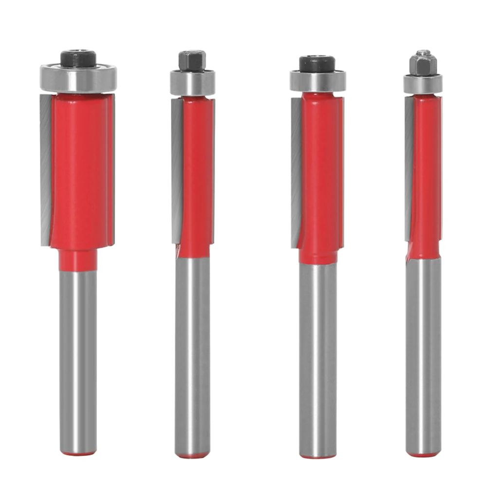 4Pcs Flush Trim Router Bit Milling Cutter Planing Tool for Table Router Softwood