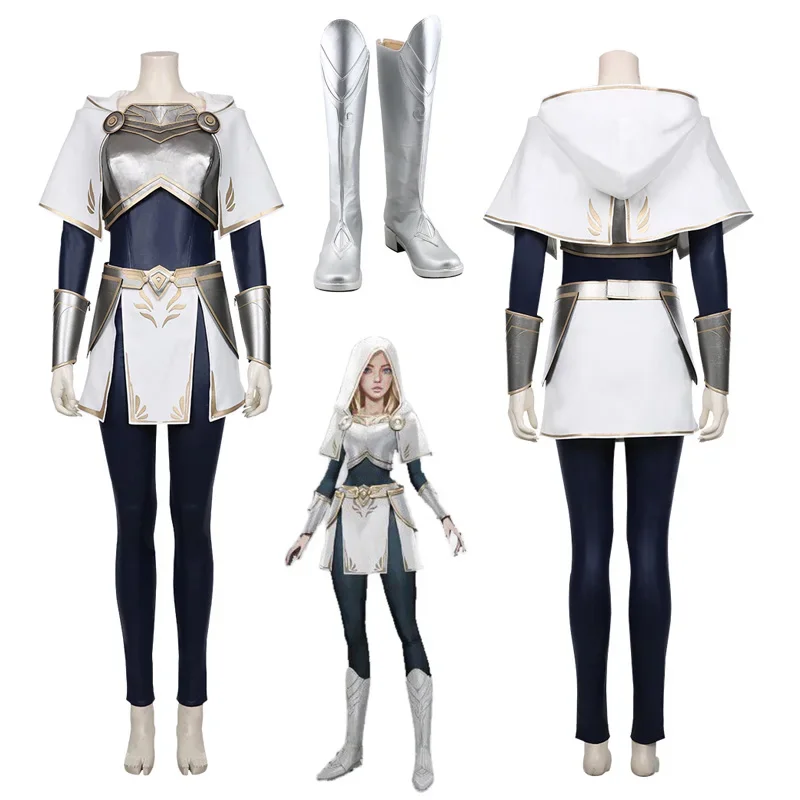 

Anime games lol luxanna anniversery cosplay costume women dress outfit Halloween Carnival party costume shoes