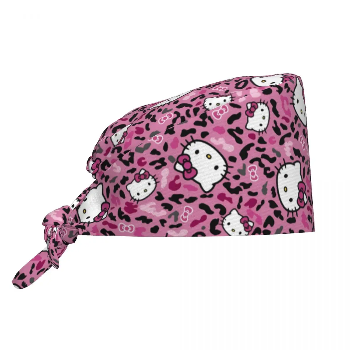 

Hello Kitty Leopard Cartoon Scrubs Cap Classic Nurse Care Surgical Cap Men Women Lab Doctor Spa Working Hats Cap