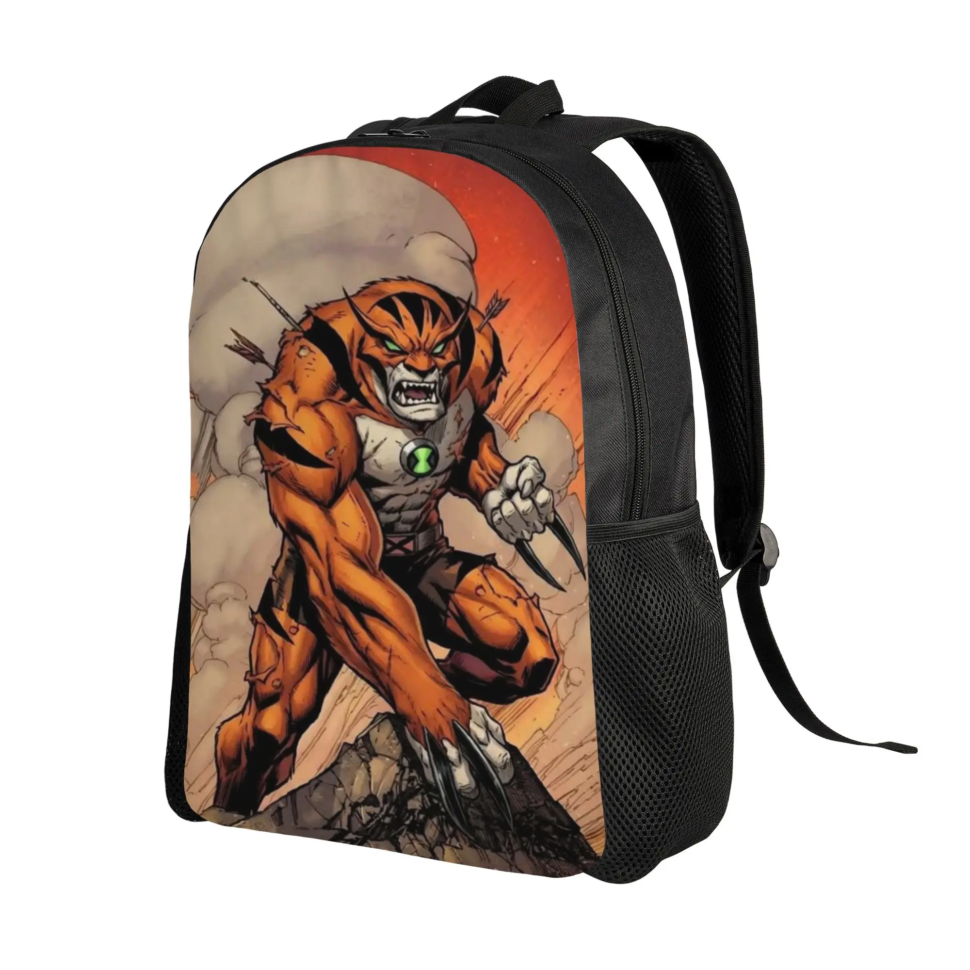 Laptop Bag Back to school season Orange Tiger Alien Hero Claws  Personalised Backpack