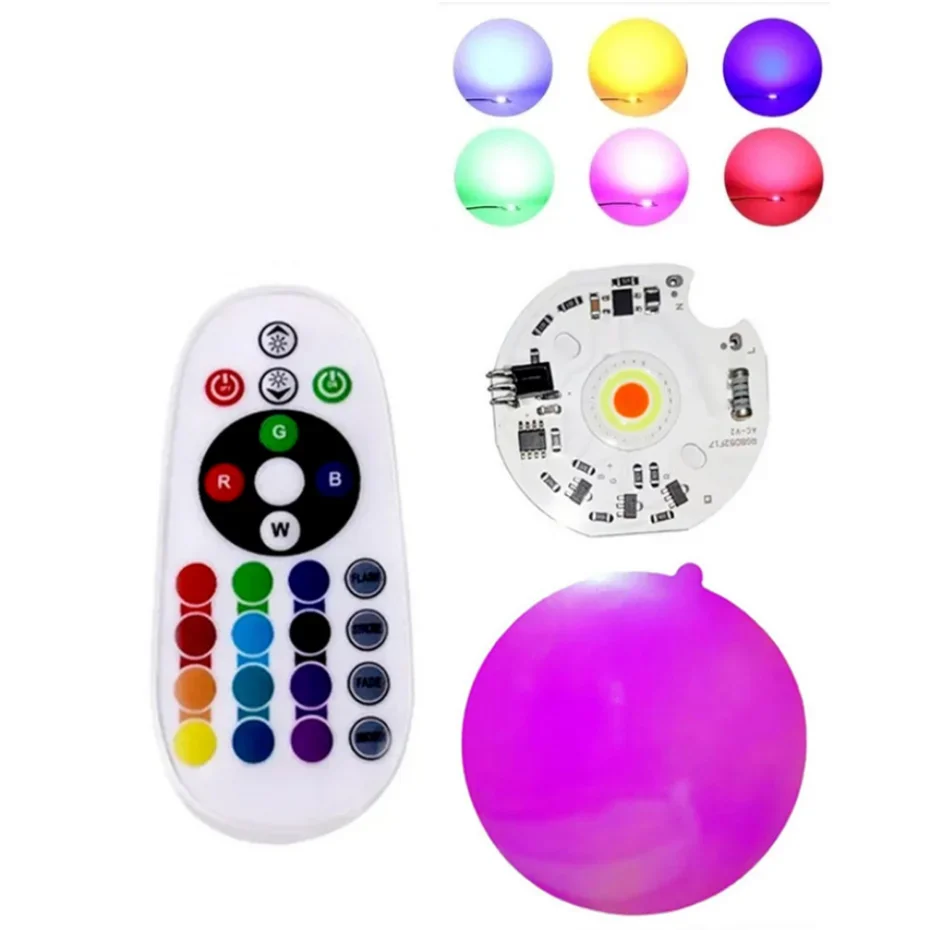 220V RGB LED COB Chip Light LED Spotlight Lamp No Need Driver For Floodlight DIY Lighting With Remote Controller BedroomDecorati