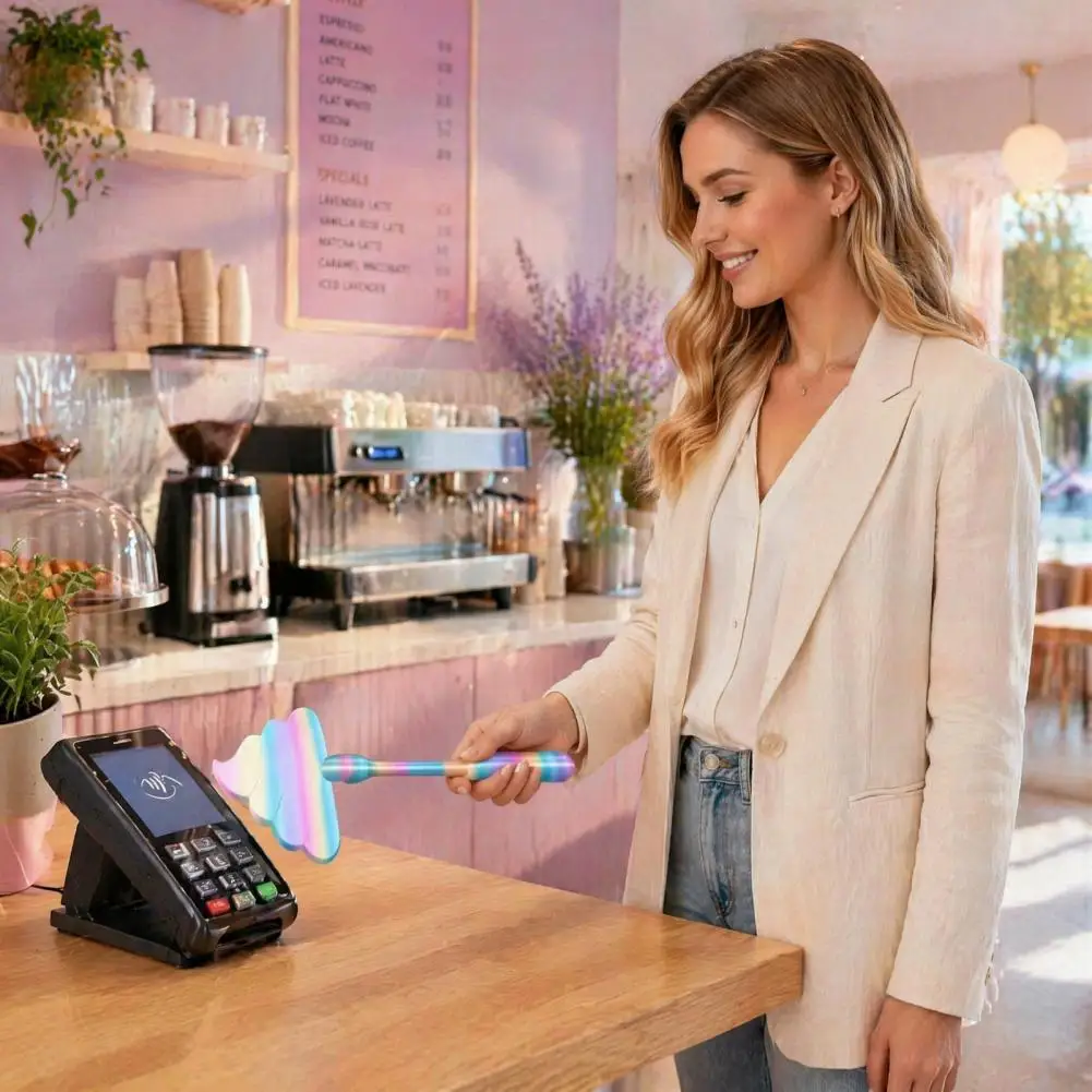 Contactless Payment Wand 3d Printed Tap-to-pay Cloud Wand Nfc Contactless Payment Credit Card Holder Fairy Wand Pay for Secure