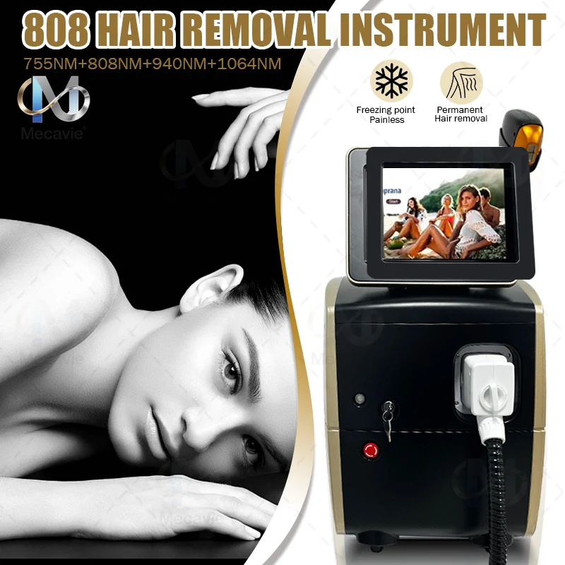 Multi Wavelength Diode Laser Hair Removal Device 755 808 940 1064nm Ice Cooling Beauty System for Salon Studio
