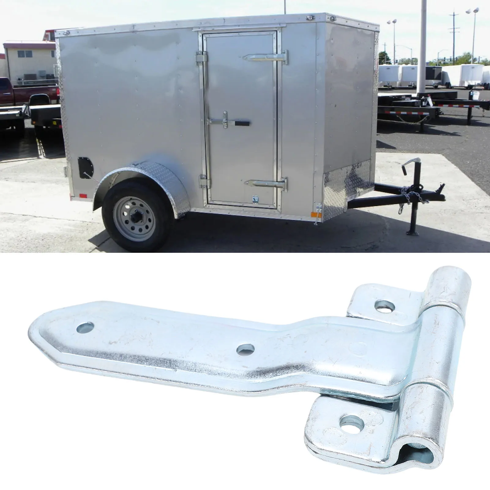 

Trailer Door Offset Bent Hinge Trailer Door Hinge Strap for Side Enclosed 8in Offset Bent Hinge Metal Parts for Cargo Utility RV