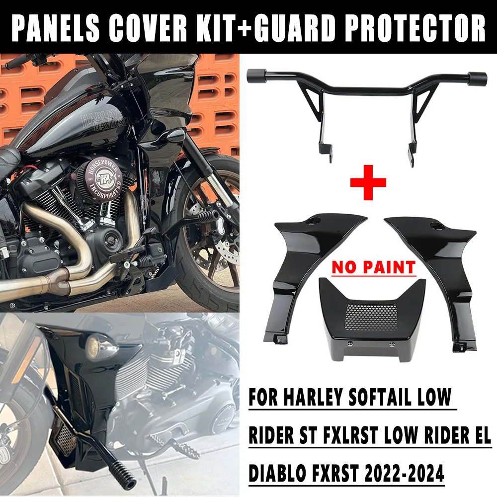 

Для Harley Softail Low Rider ST FXLRST боковые обтекатели спойлеры панели защита двигателя мотоцикла шоссе защита бампера