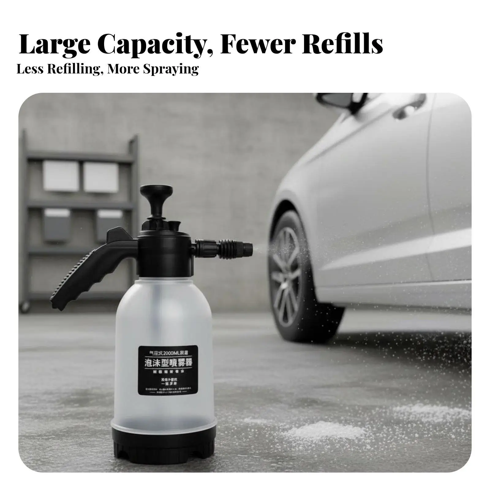 Ergonomic Foam Wash Sprayer with Aluminum Oxide Pump Rod for Car Care and Garden Watering with 1 to 50 Mix Ratio