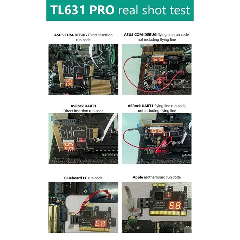 TL631 Pro LPC-DEBUG Diagnostic Card PCI PCI-E Mini PCI-E Motherboard Multifunction Desktop Laptop Diagnostic Analyzer