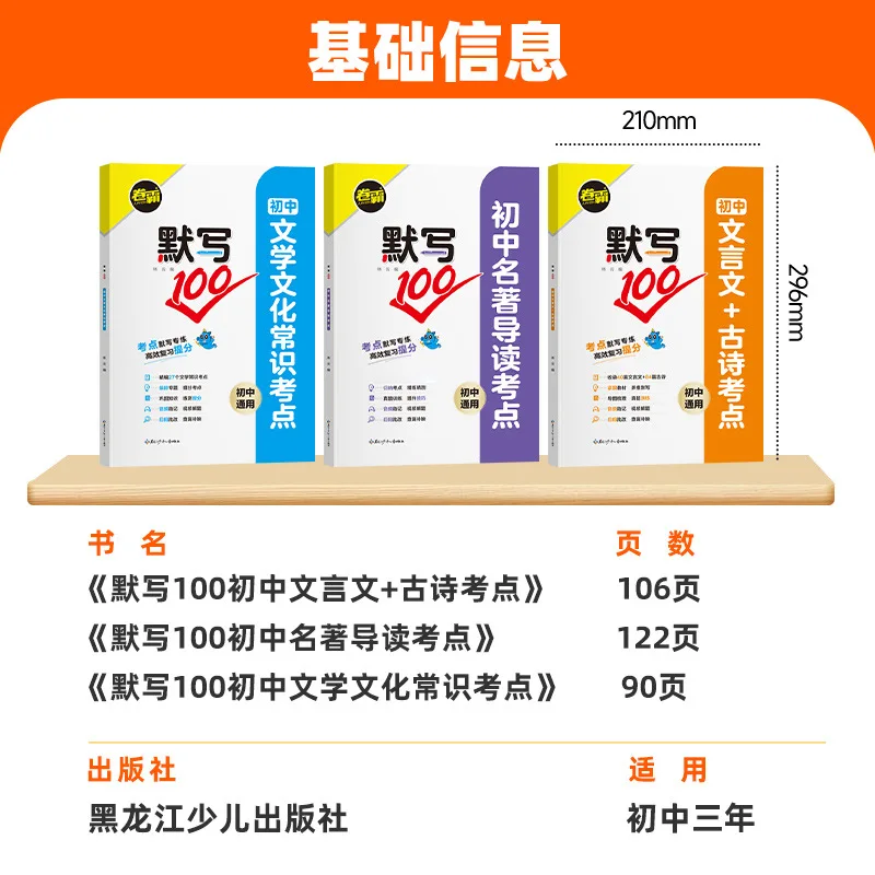 Writing 100 Middle School Chinese Classical Chinese and Ancient Poetry Test Points, Literary and Cultural Knowledge Test Points