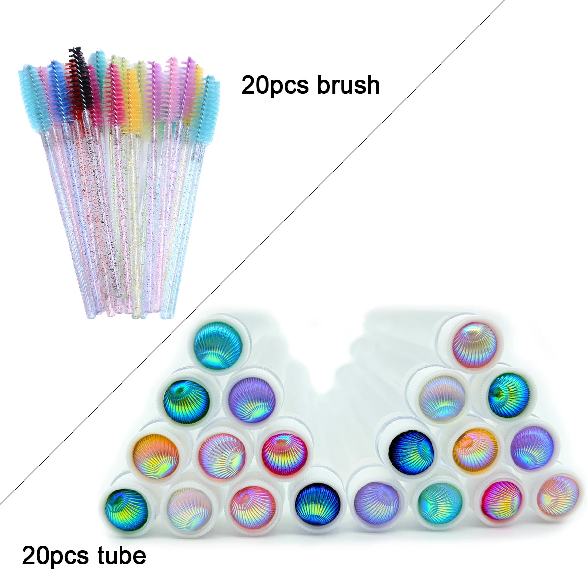 20 قطعة/الوحدة الغبار واقية رمش فرشاة أنبوب فارغة قابلة لإعادة الاستخدام لاش ماسكارا عصا استبدال ماكياج تطبيق الحاويات بالجملة