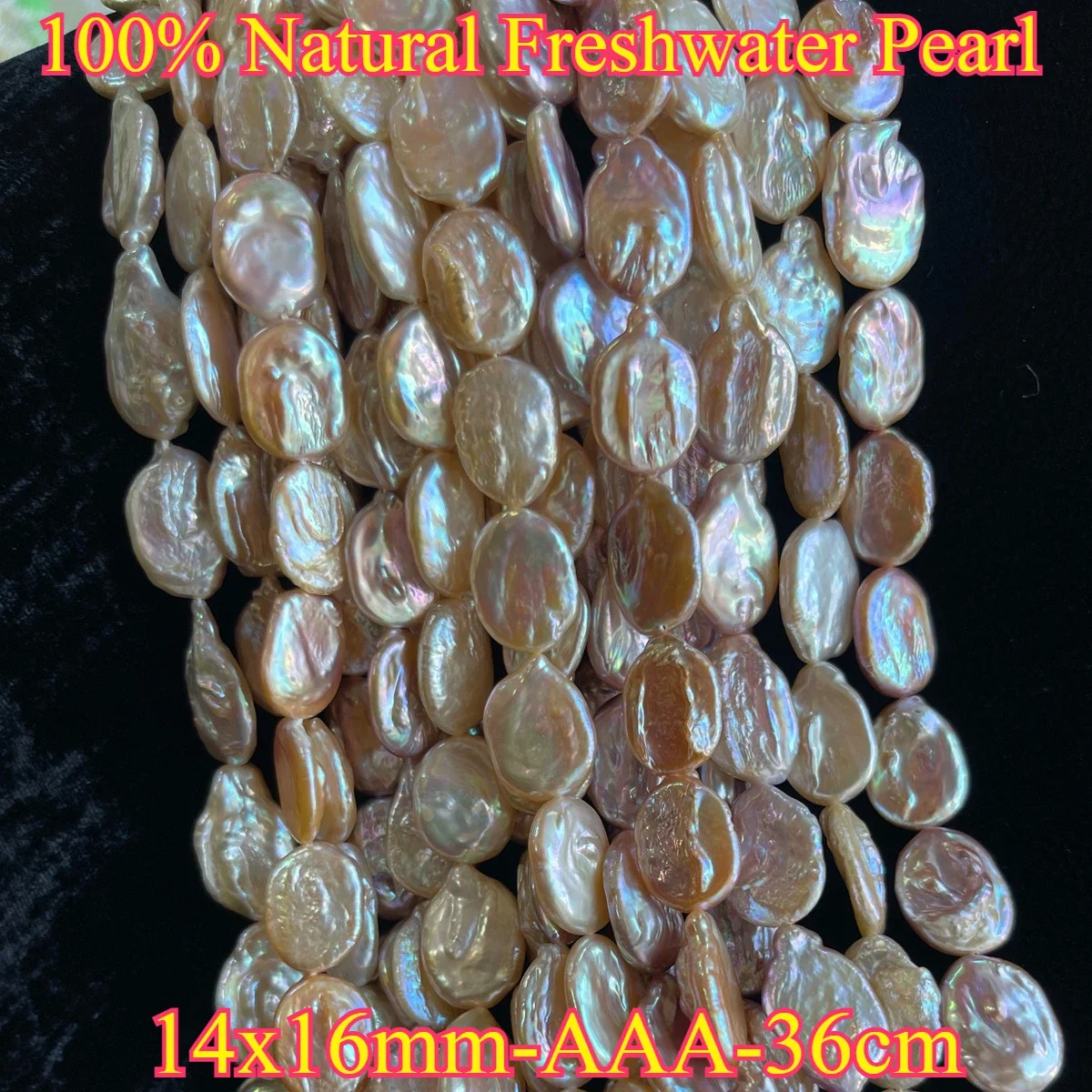 

14x16mm3A Natural Freshwater Pearl Candy Color Oval Baroque Sparkling Bead Jewelry Make DIY Necklace Bracelet Women Wedding Gift