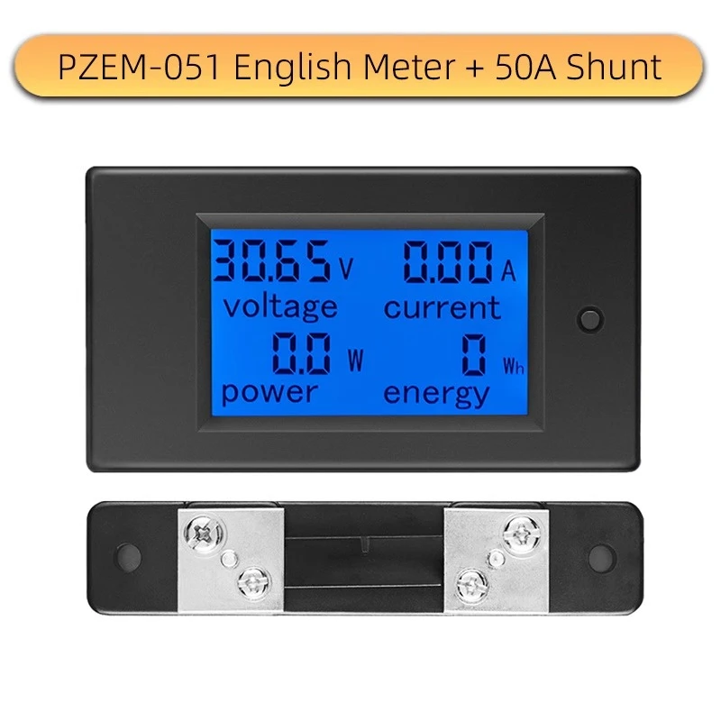 

DC LCD Energy Meter 12V-100V24V Voltage Current Power Energy Consumption Meter 2000W