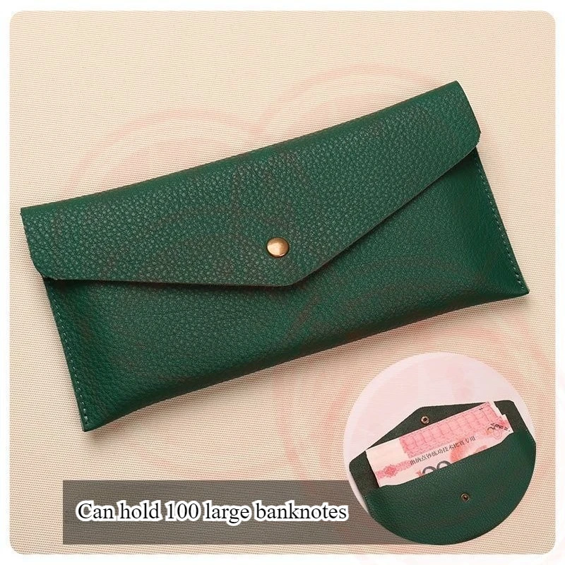 

New portable women's long wallet women's wallet in hand buckle fashionable mobile phone bag solid color versatile