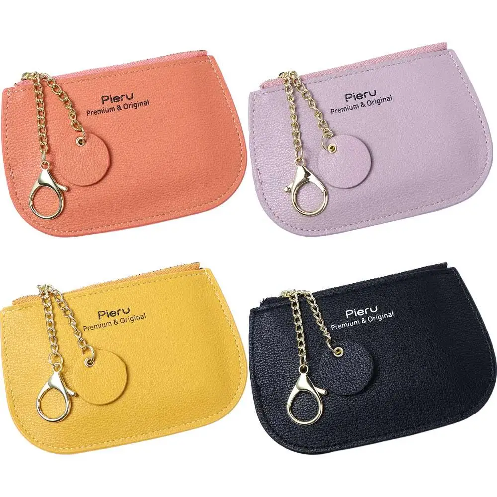 Cartera pequeña de cuero PU para mujer, monedero corto con Clip para tarjetas de crédito, tarjetero de identificación, creativo, a la moda