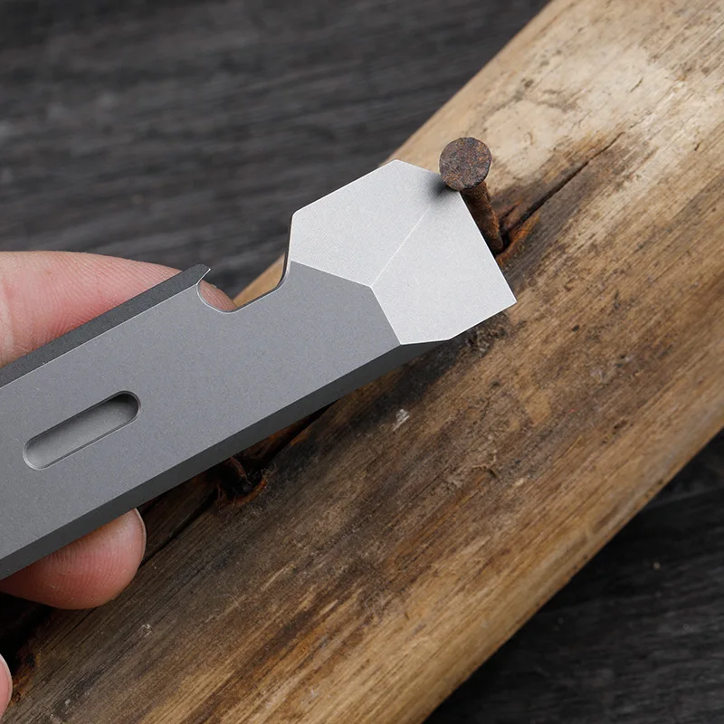 TC4 Titanium Alloy Crowbar Mini Outdoor Survival and Self Defense Cool Stick EDC Multifunctional Tool Bottle Opener