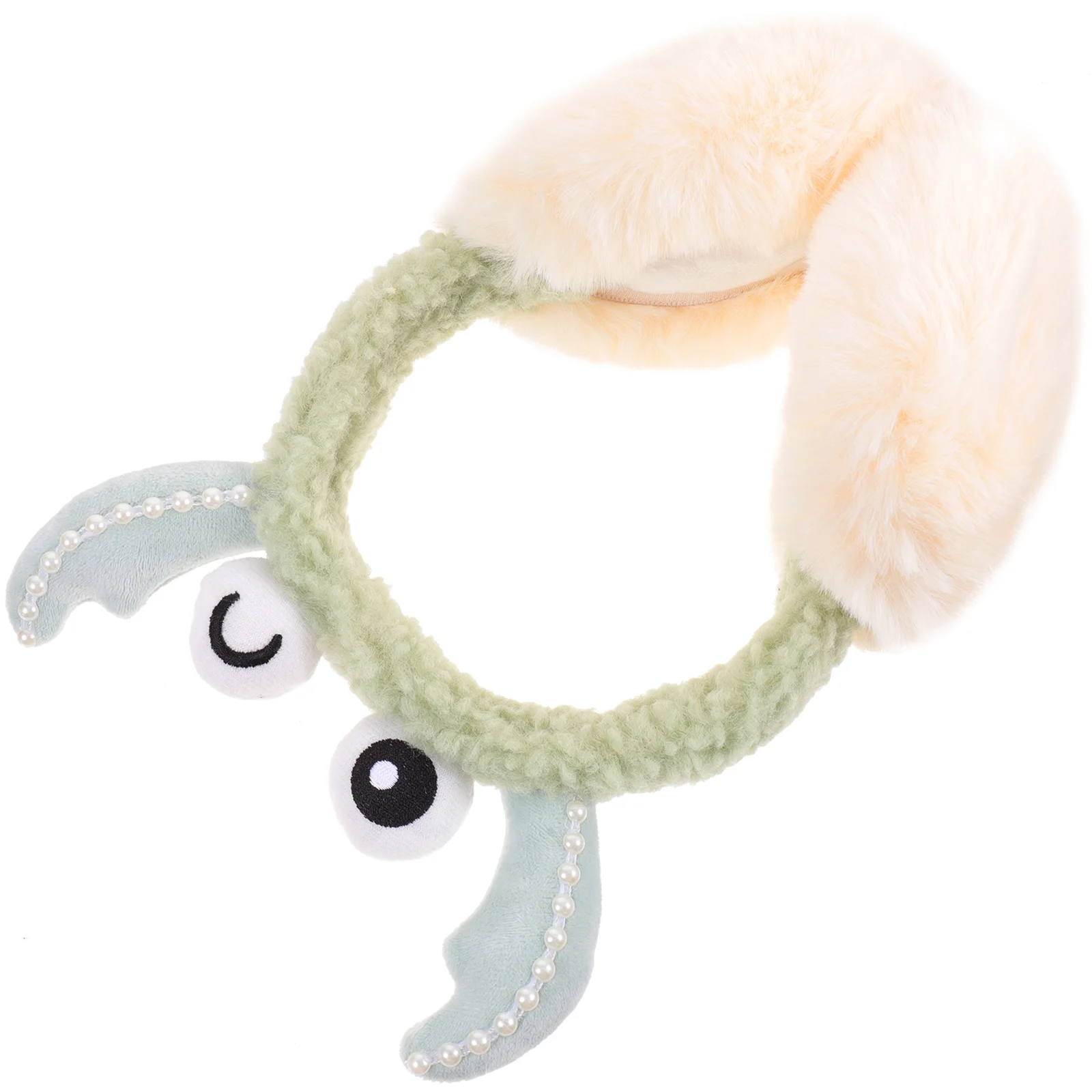 

1 Pair Foldable Earmuffs Women Cartoon Ear Muffs Cover Winter Crab Headband Warm Comfortable Durable Materials