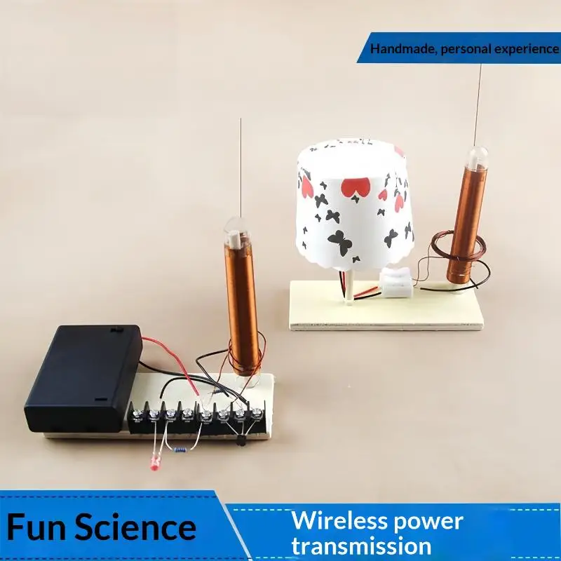 Educational DIY Wireless Power Transmission Component Kit Fun Science Toy for Kids Teens Physics Popularization