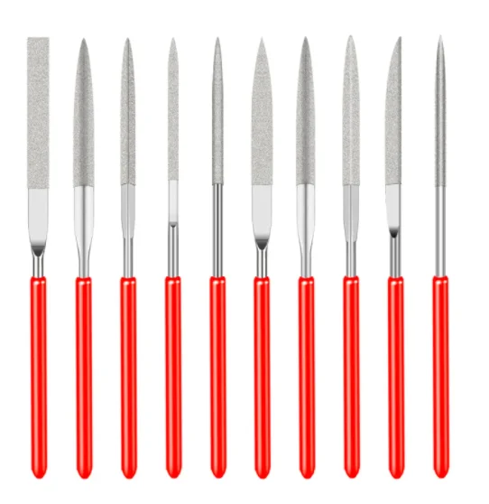10Pcs Diamond Needle File Set 3x140mm Mini Needle File Kit For Stone Glass Metal Carving Craft Hand Tools Needle File Set
