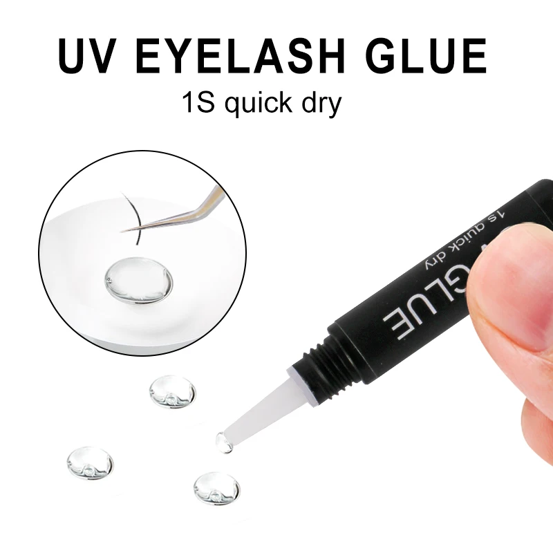 JOMAY Glue NEW UV Eyelash Glue For Fake Lashes Eyelash Extension Adhesive 1-3S Quick Dry Long-Lasting Profession UV Glue Set