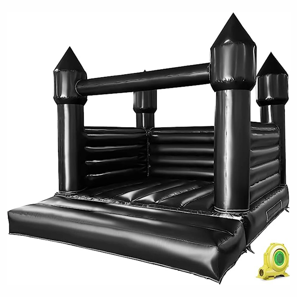 wholesale giant Black Bounce House Inflatable Jumper bouncy Castle Large PVC Wedding Decorations Jumping Bouncer Bed for Kids