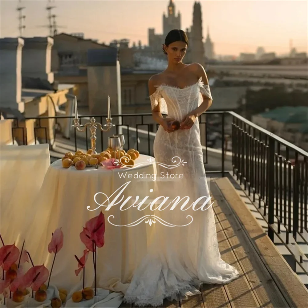 Customized Aviana Off The Shoulder Sweetheart Mermaid Wedding Dress Lace Embroidery Luxurious Sexy Corset New Vestidos de novia image 3