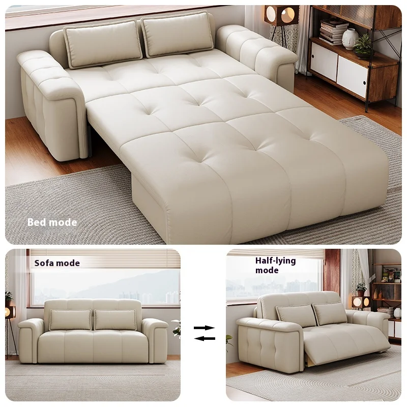 Modern intelligent electric sofa bed telescopic dual-purpose remote control multi-function