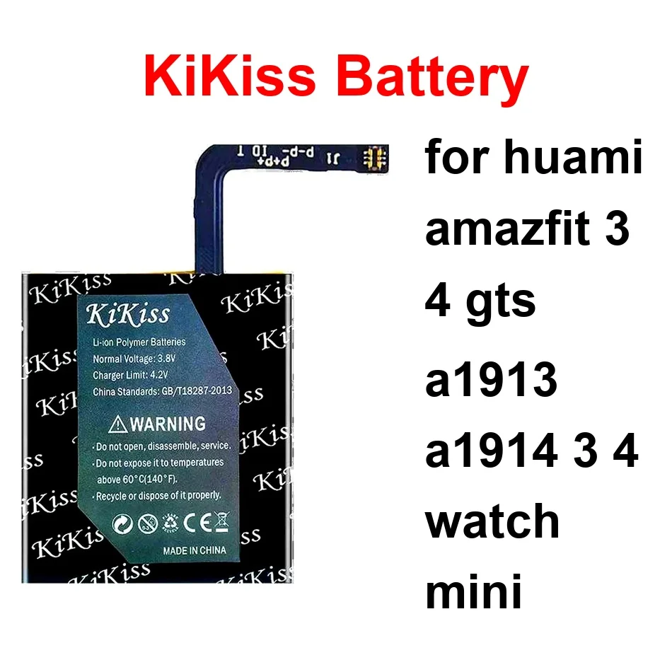 

Долговечная батарея для часов PL462023 PL412221HGTS 320-530 мАч для Huami Amazfit 3 4 Gts A1913 A1914 Mini