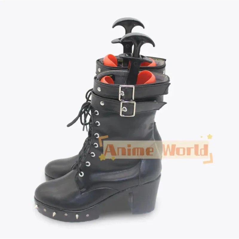 qq 123Hololive Virtual YouTuber Hololive -Advent- EN Shiori Novella Scarpe Cosplay Stivali di Carnevale di Halloween Realizzati su misura