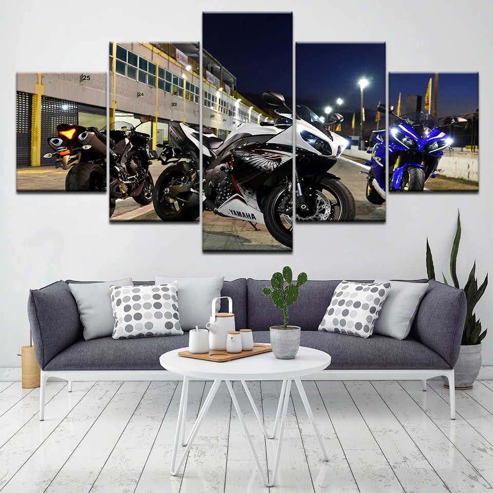5-teiliges Motorrad-Racing-Lei – Vintage Fashion Posters Bewertung und Preis