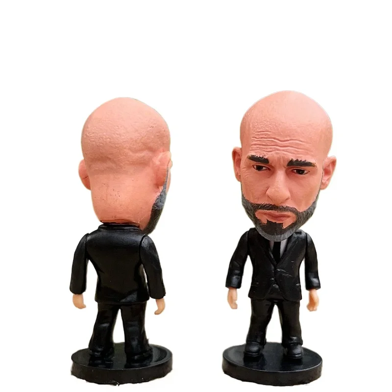 Figuras de ação do treinador de futebol FergusonZinedineZidaneGuardiolaMourinhoAncelotti Boneca estrela de futebol de 6,5 cm