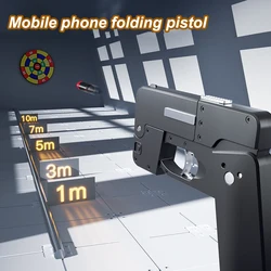 New Folding Mobile Phone Soft Bullet Gun Toy Creative Mobile Phone Deformation Toy Pistol Shooting Toy Children's Christmas Gift