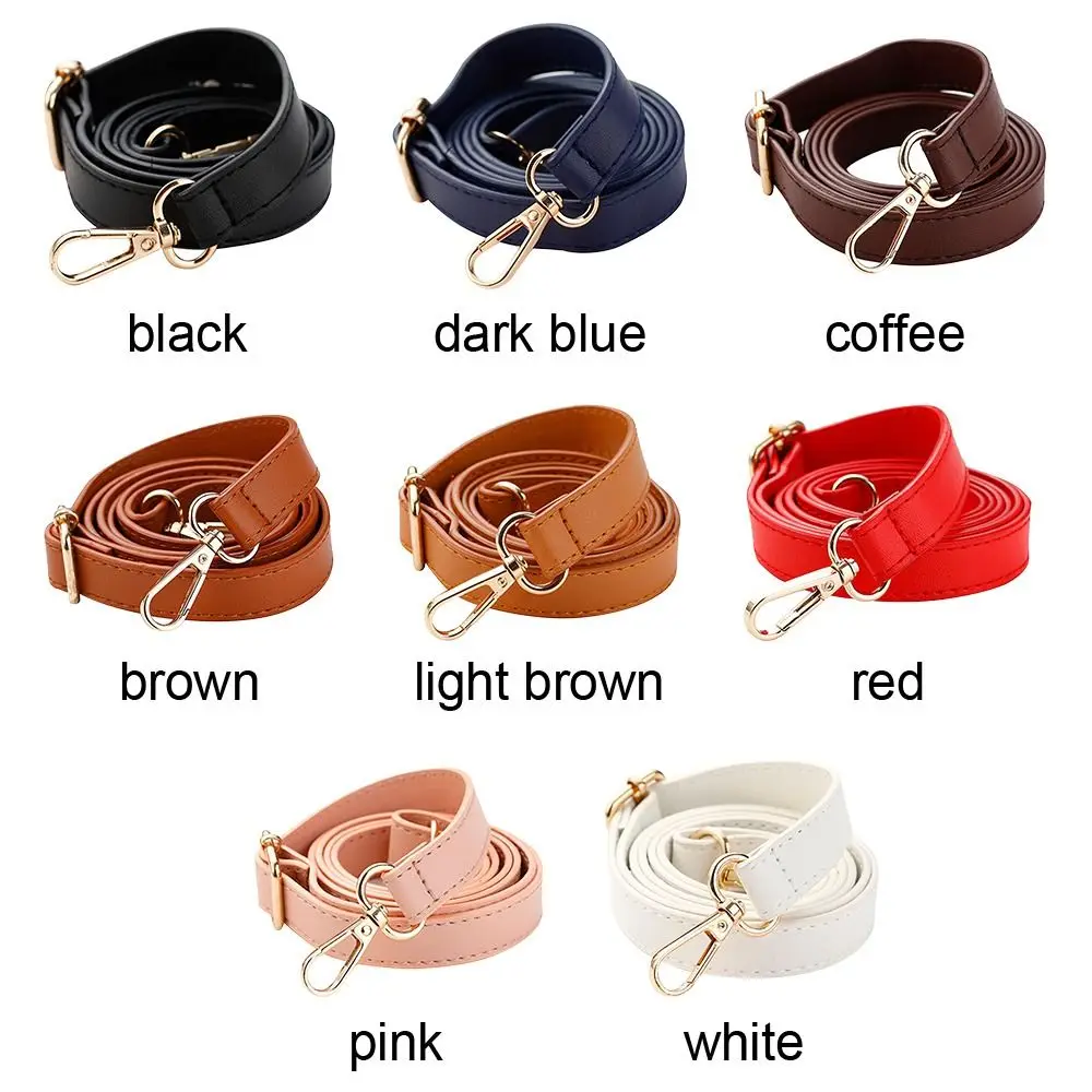 130cm Adjustable Bag Strap Replacement PU Leather Crossbody Belt Shoulder Handle for Handbag Purse DIY Accessories