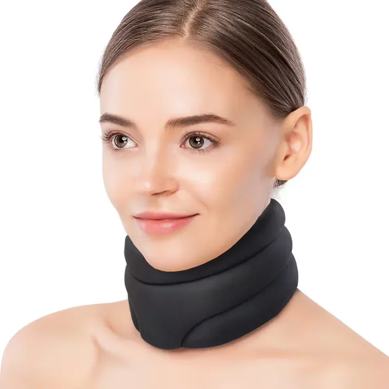 Neck Support Cervical Brace Adjustable Cervical Collar Soft Durable Foam for Relieve Cervical Pain Airplane Travel Nap Health