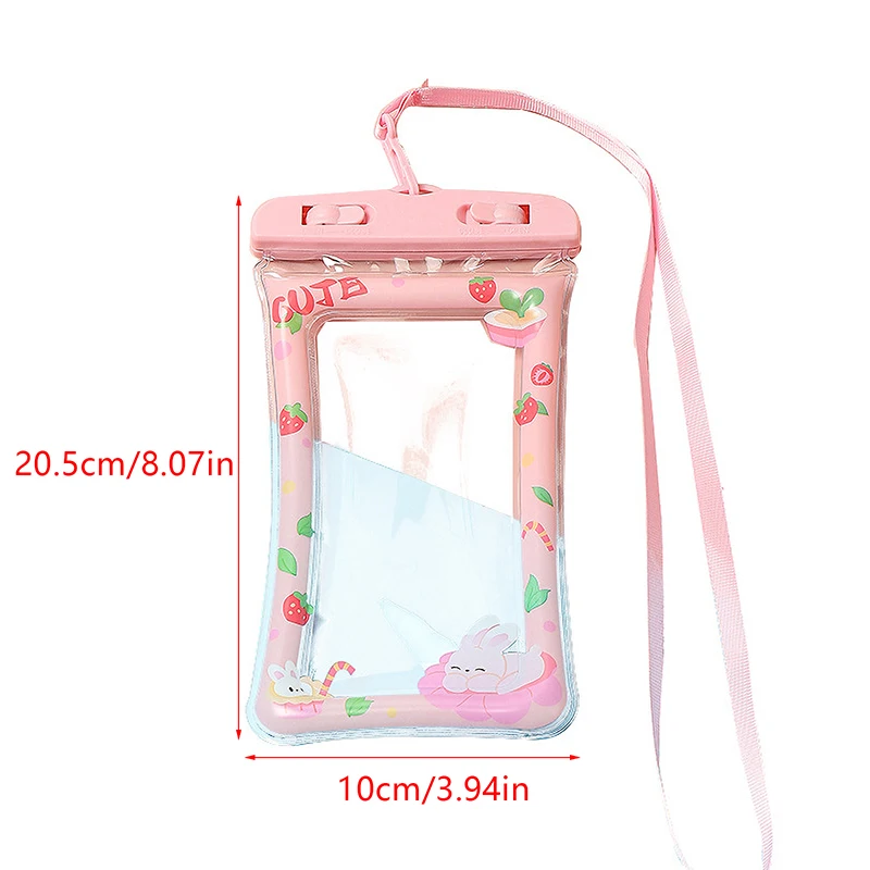 Cartoon Cute Airbag Mobile Phone Waterproof Bag Touch Screen Waterproof Phone Bag Swim Diving Surfing Transparent Dust Seal Bags