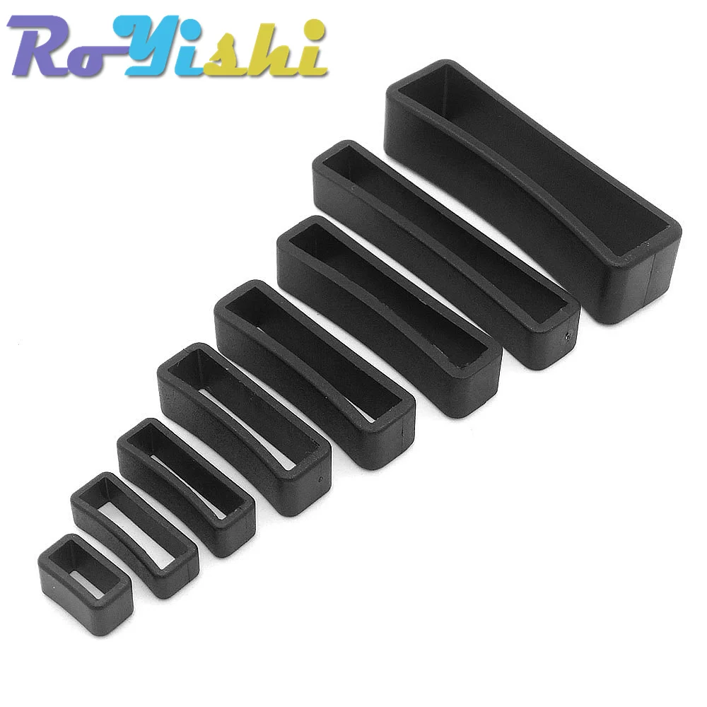 10 Pcs/Pack Plastic Belt Loop Keeper Square Loop Buckles Belt Harness Backpack Straps