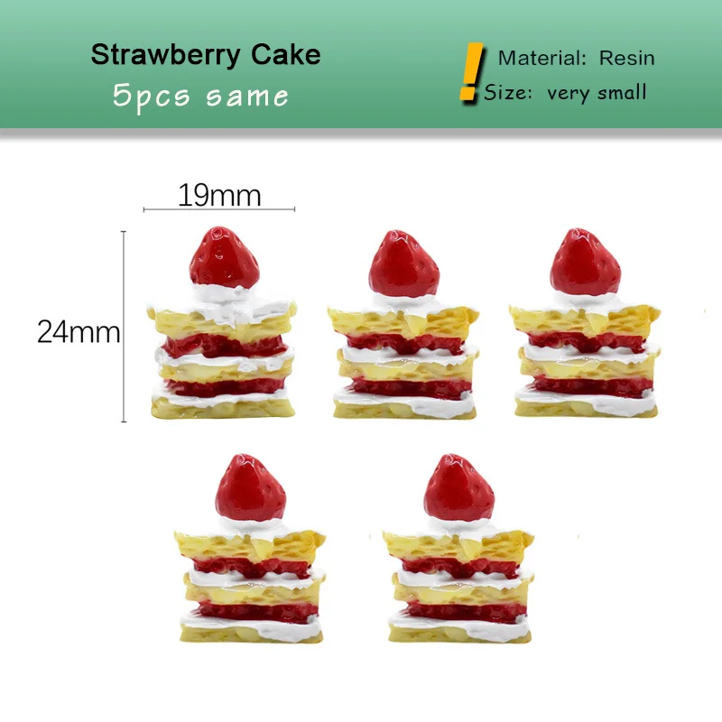 Mini Cake Chocalate Strawberry Miniature Figurine Simulated Food Model Snack Home Decor Fairy Garden Decoration DIY Accessories