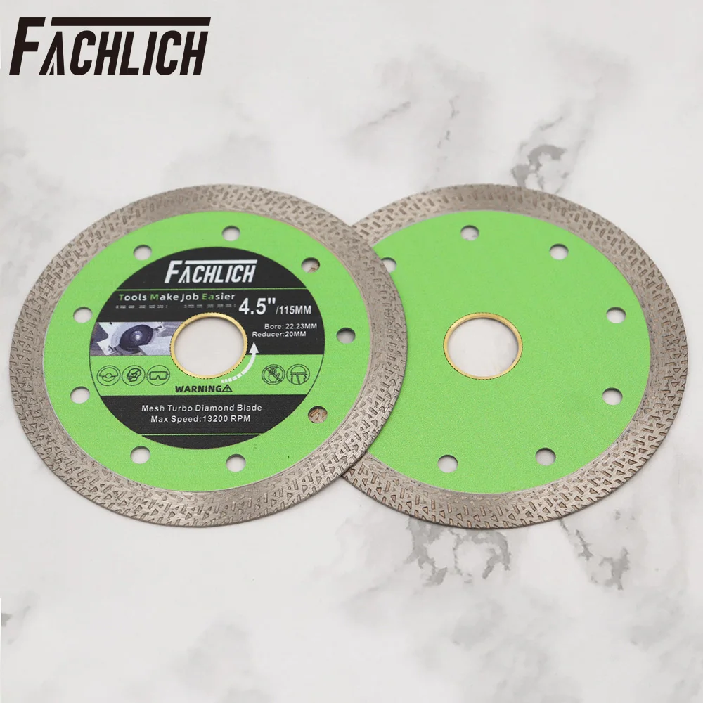 FACHLICH 1pc Dia105/115/125/180/230mm Diamond Mesh Turbo Cutting Disc Saw Blade Cutter Marble Granite Tile Ceramic Cut Plate