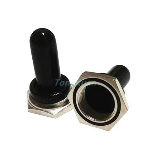 5 uds cubierta impermeable tapa de goma bota sellada a prueba de polvo negro M12X0.75 12mm para interruptor de palanca medio KN3C