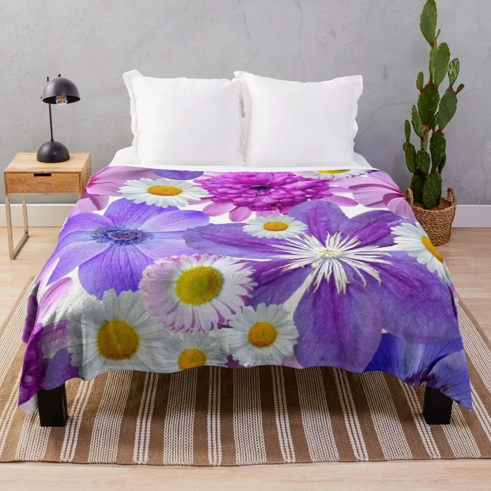 

Flowers pattern Throw Blanket Heavy Plush Blankets